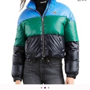 Levi's Blue and Green Puffer Jacket